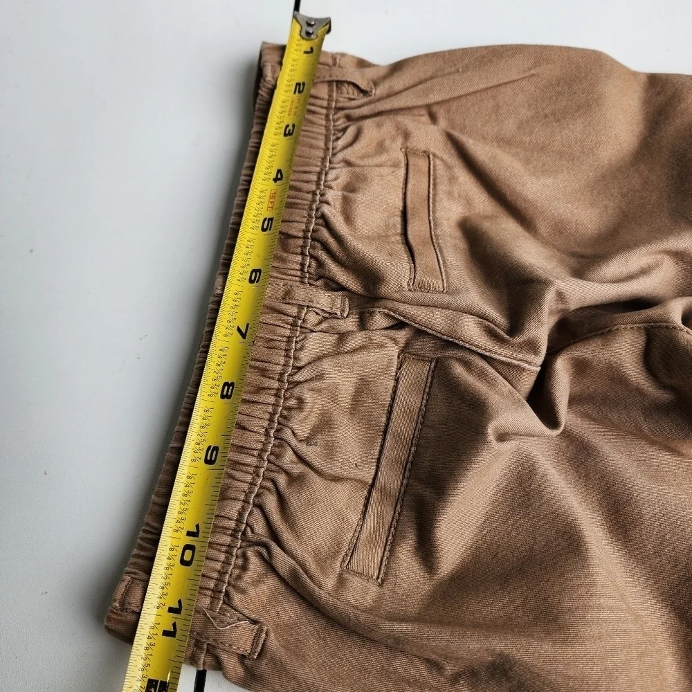 Lot Of 2 Old Navy Girls Bermuda Uniform Shorts Khaki Tan Beige Elastic Waist M 8